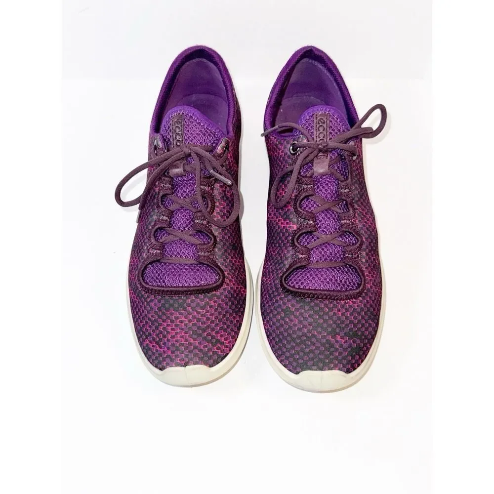 Ecco Sense Sport Lace Up Sneakers Comfort Walking Purple Light Womens 40/ 9-9.5‎